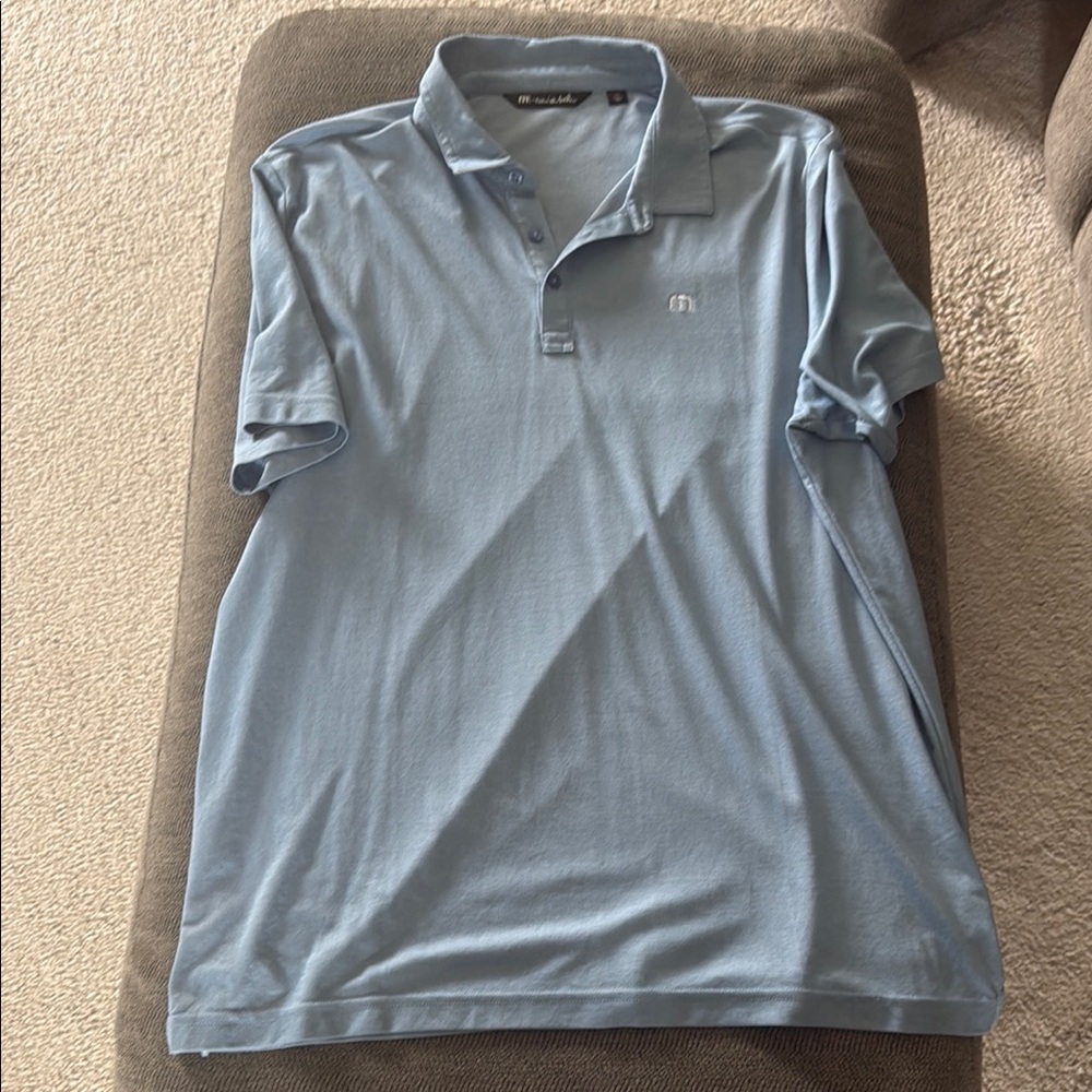 Travis Mathew Blue Polo Shirt Soft Fabric